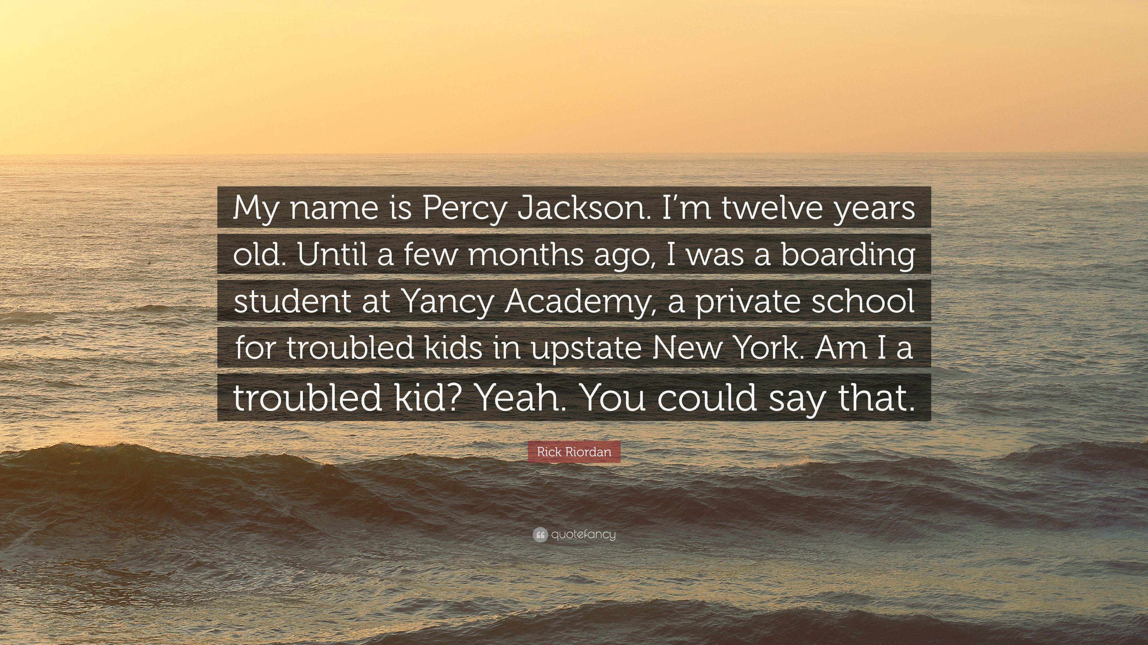 3840x2160 Rick Riordan Quote: “My name is Percy