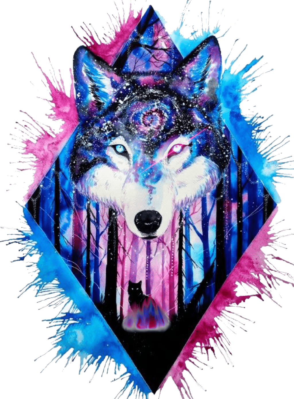 1024x1387 Wolves clipart galaxy, Wolves galaxy Transparent FREE