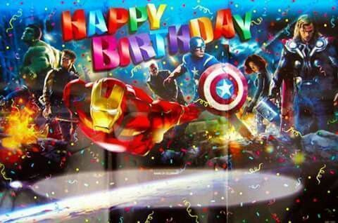 480x318 Avengers Theme Birthday Card