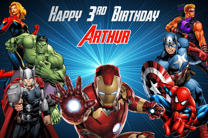 794x529 Avengers Birthday Backdrop Superhero
