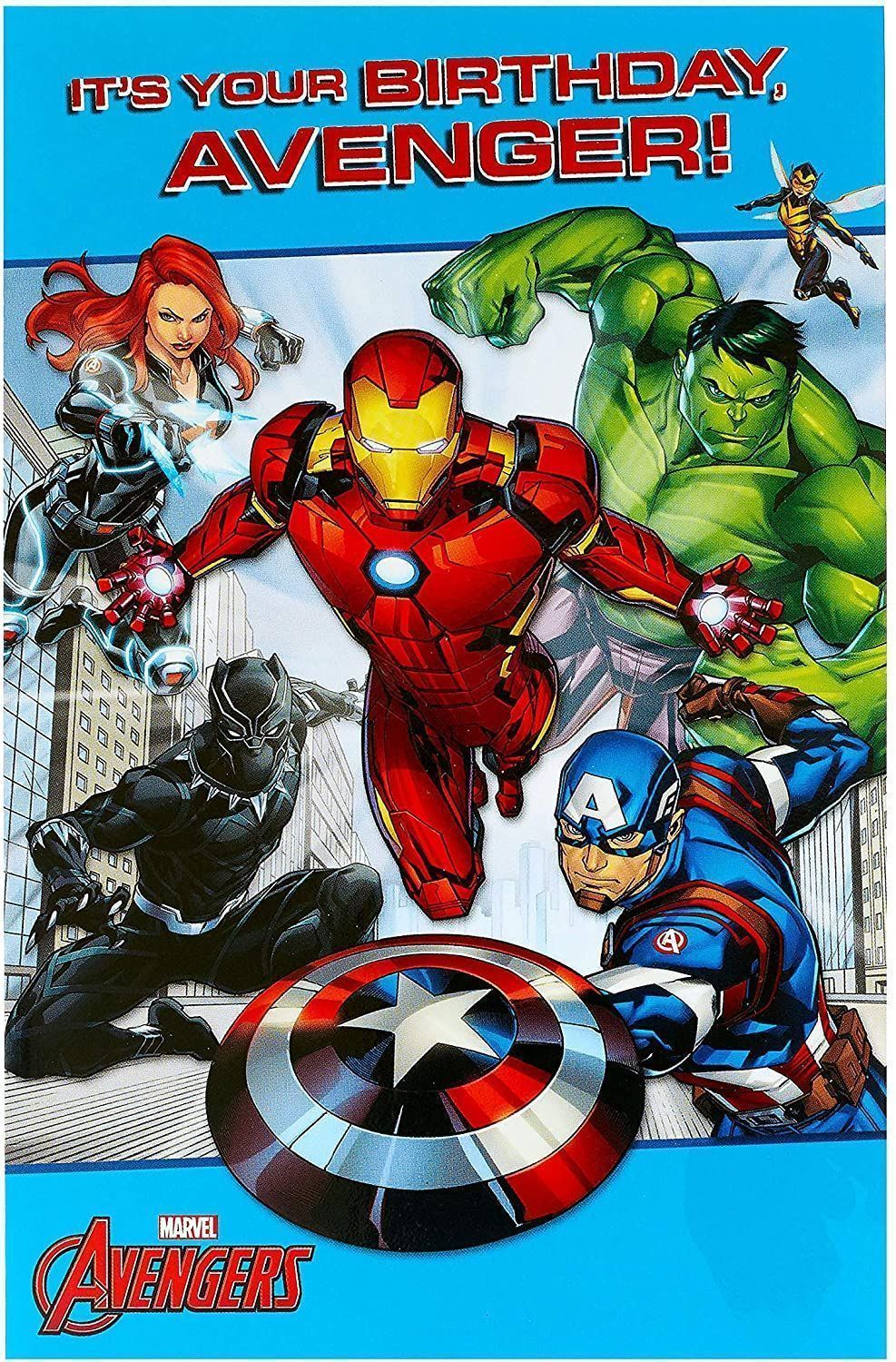 987x1500 Birthday Card Marvel Avengers Birthday