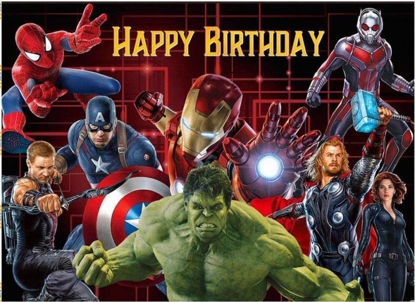 850x618 FLICK IN Solid Avengers Theme Birthday