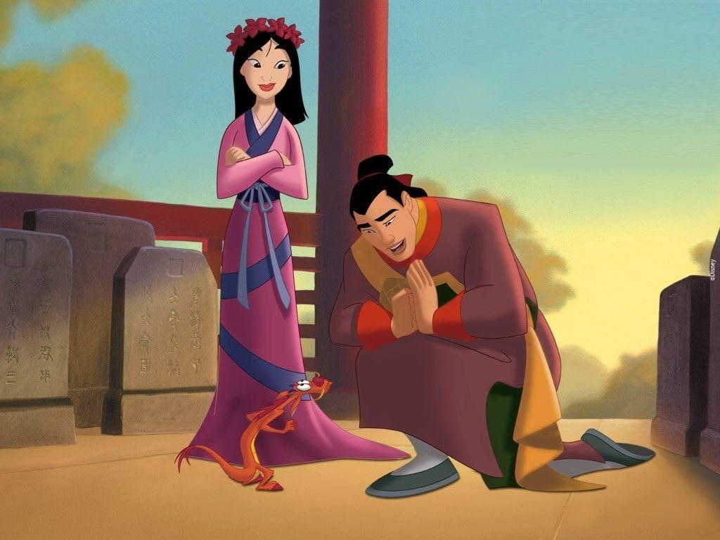 1024x768 Mulan Disney Movie Characters