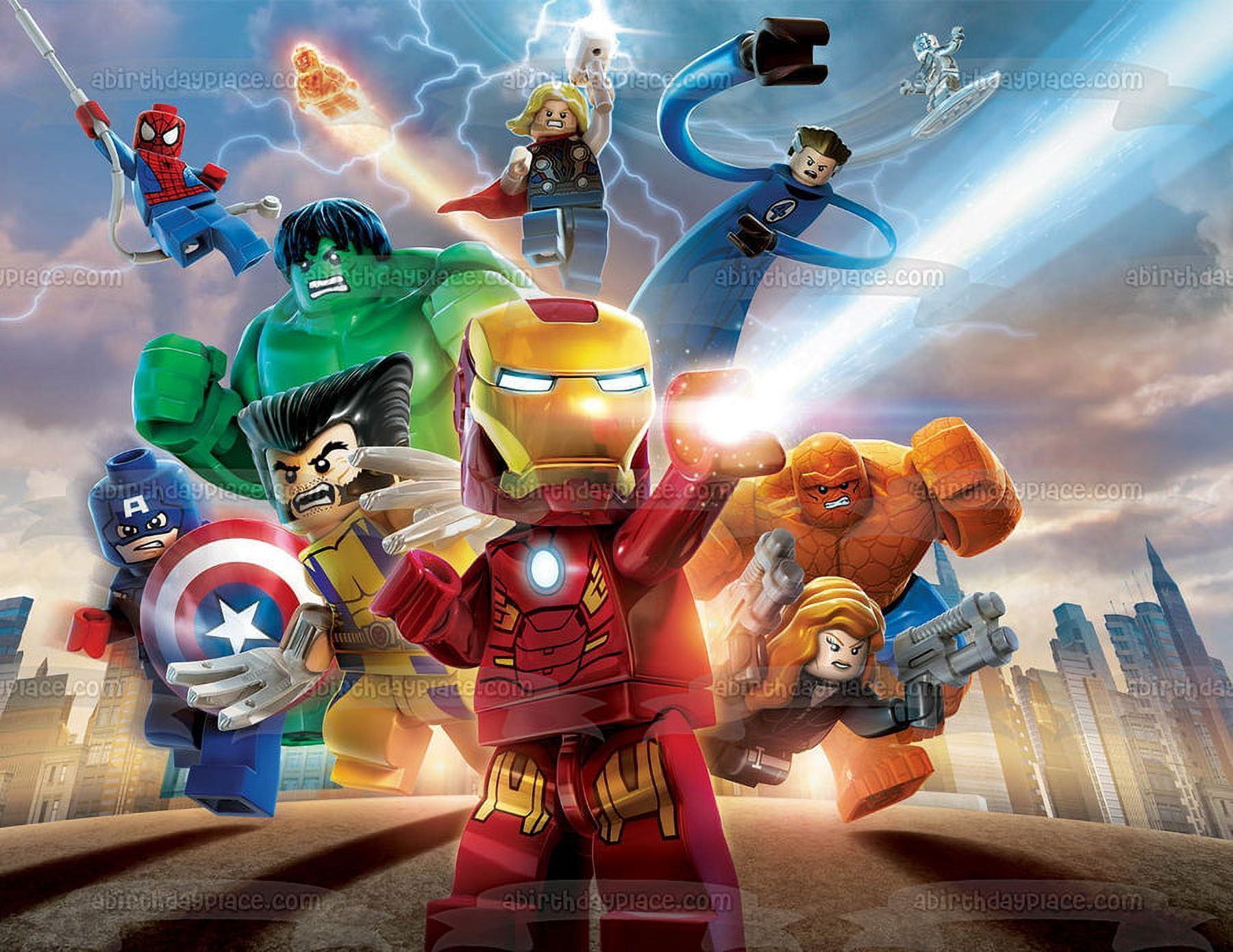 1800x1390 Lego Marvel Heroes Personalized Edible
