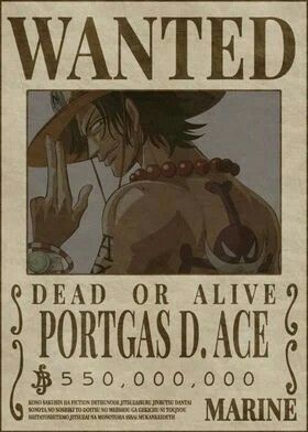 280x392 Ace Wanted Poster úvú. One piece comic