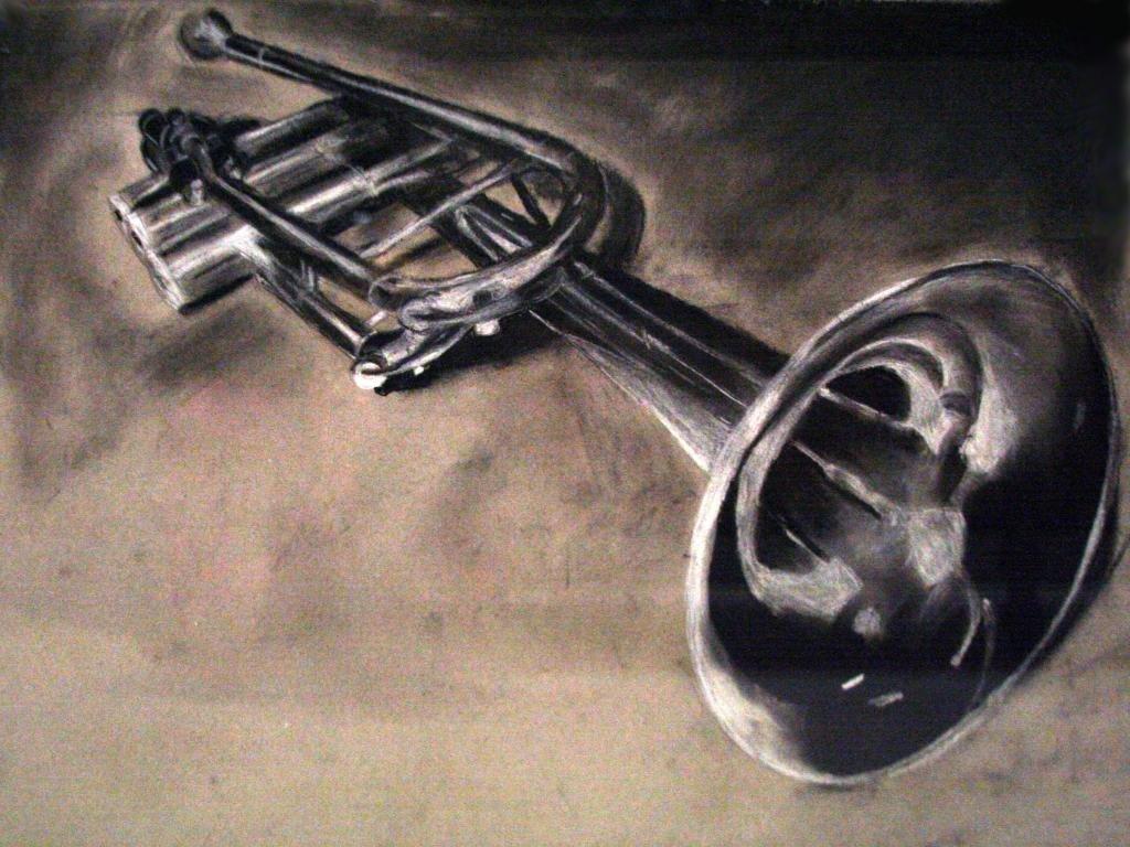 1024x768 Trumpet wallpaper HD for desktop .