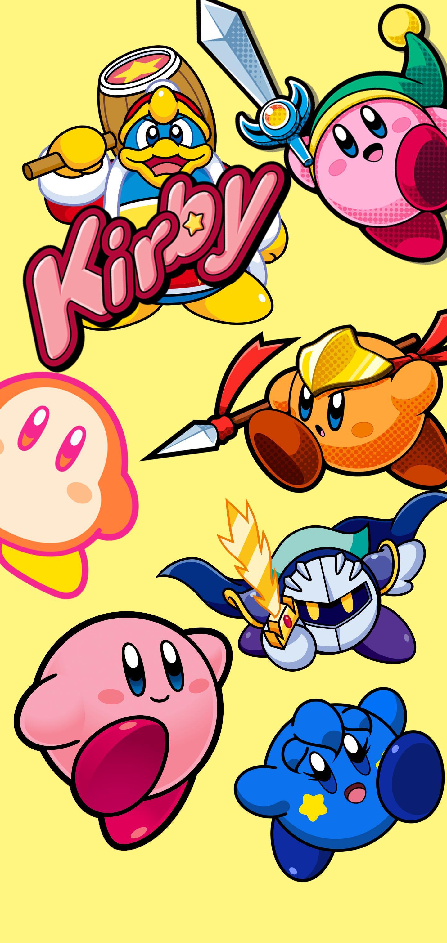 Hình nền Kirby 1440x3040 tôi đã làm, tôi nghĩ vậy