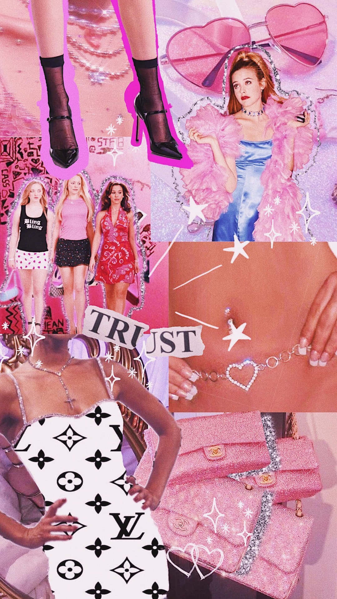 1079x1920 Download 2000s Pink Girl Mean Girls Wallpaper