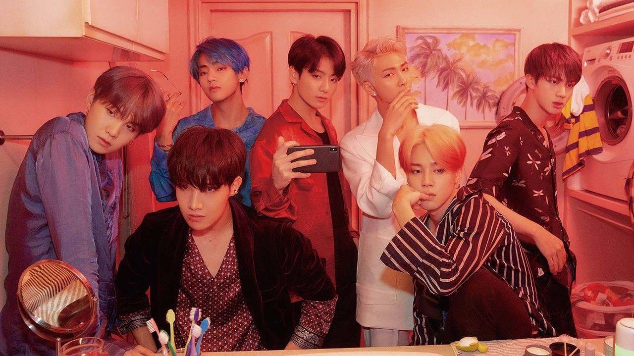 Download Bts Anime Boy With Luv Laptop Wallpaper  Wallpaperscom