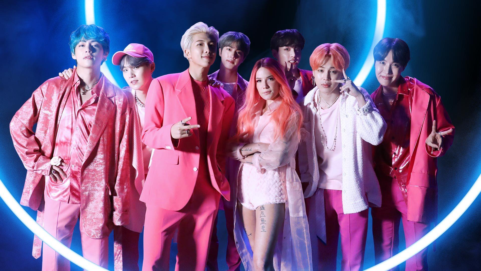1920x1080 Halsey And BTS Wallpaper
