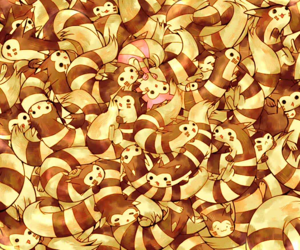 1050x875 Download Furret Stacked Atop Each Other