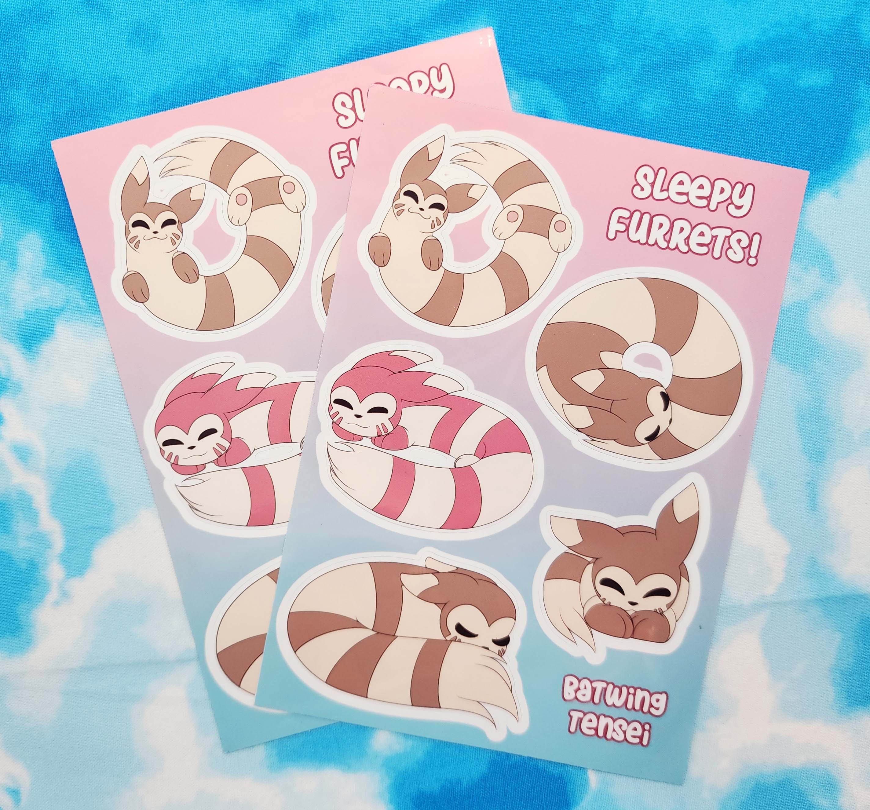 2848x2652 Sleepy Furrets Sticker Sheet