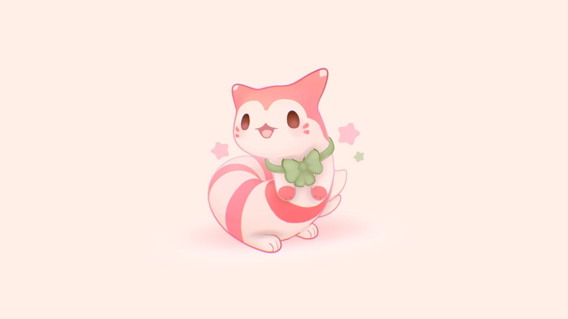 1920x1080 Candy Cane Furret