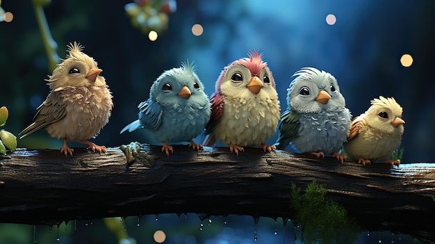 626x351 Baby birds HD 8K wallpaper Stock