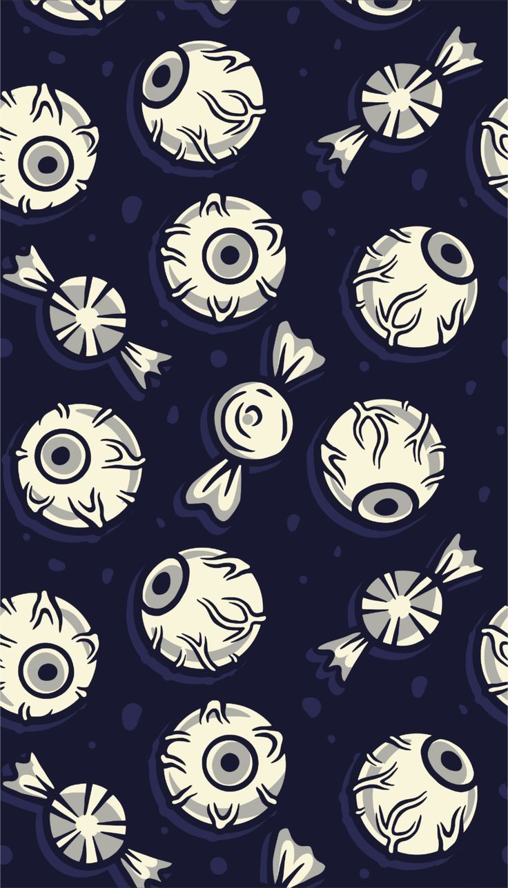 736x1287 Halloween pattern wallpaper with eyes