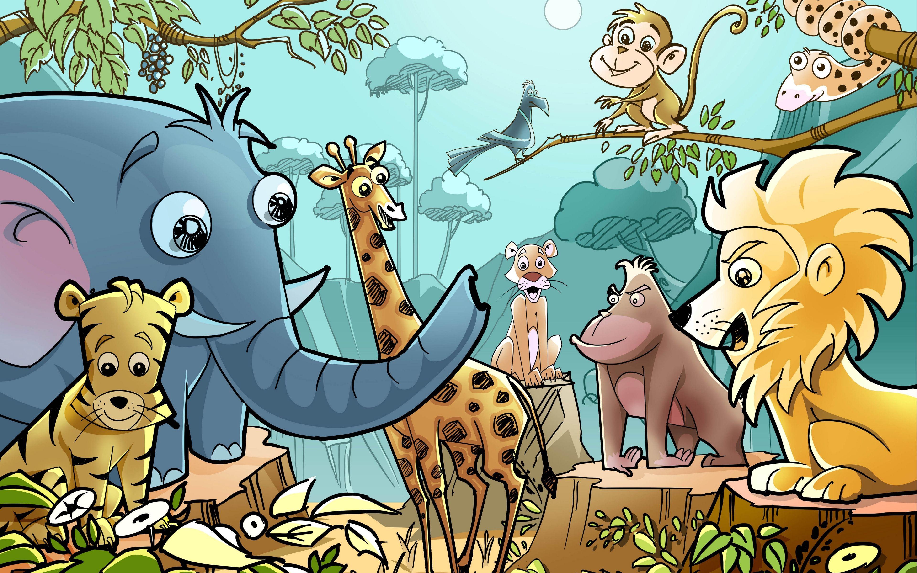 Animal Cartoon Wallpapers - Top Free Animal Cartoon Backgrounds -  WallpaperAccess