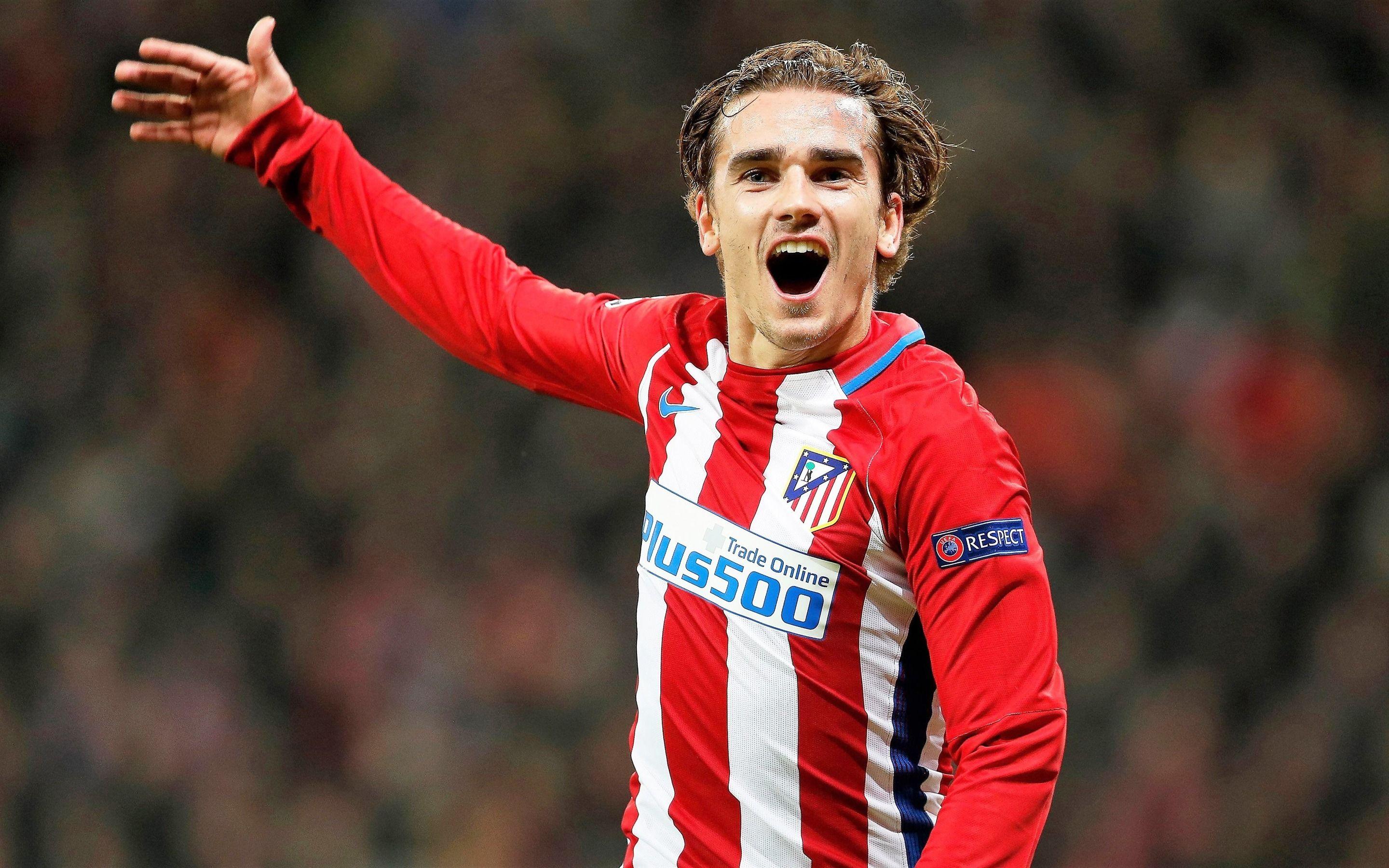 2880x1800 Download wallpaper Antoine Griezmann, joy, football stars