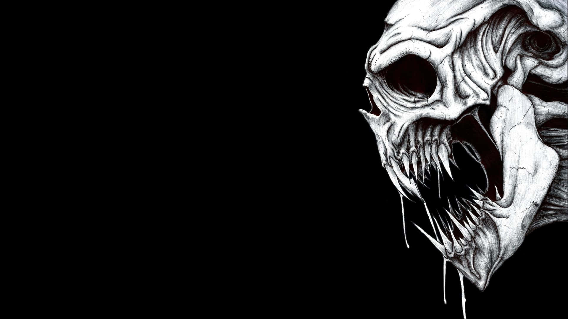 1920x1080 Black Skeleton Wallpaper