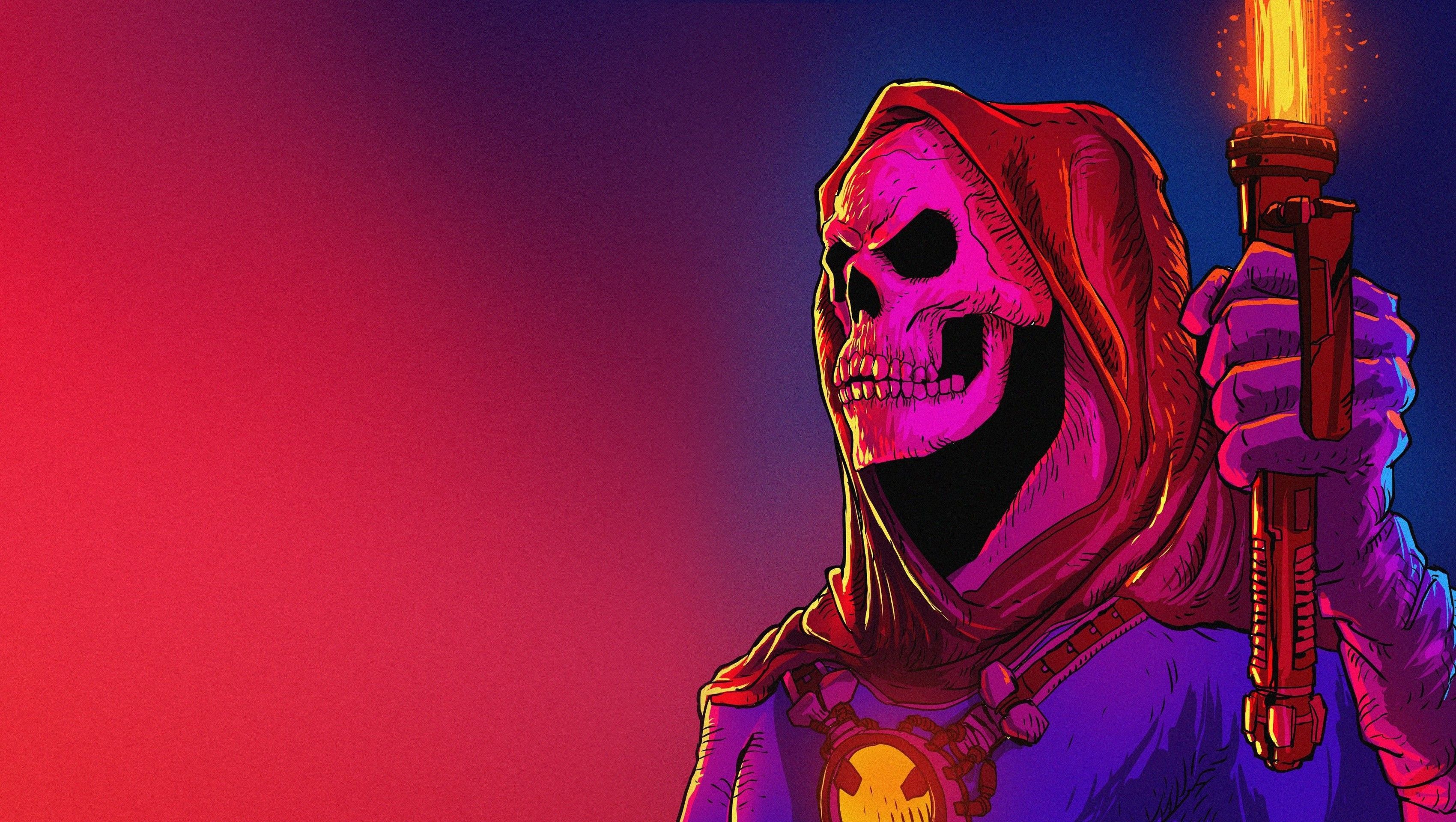 3400x1920 skull, skelton, artist, artwork