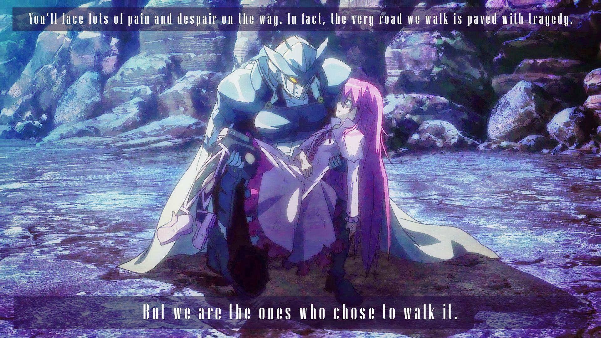 1920x1080 Akame Ga Kill wallpaper, anime quotes, Tatsumi and Mine. Akame ga