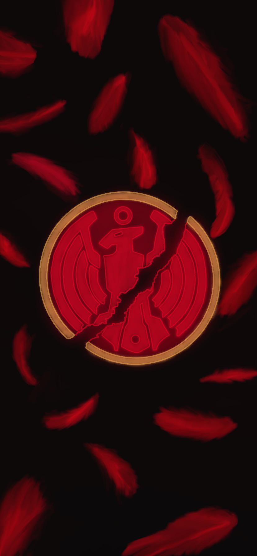 828x1792 broken Taka Medal in Kamen Rider OOO
