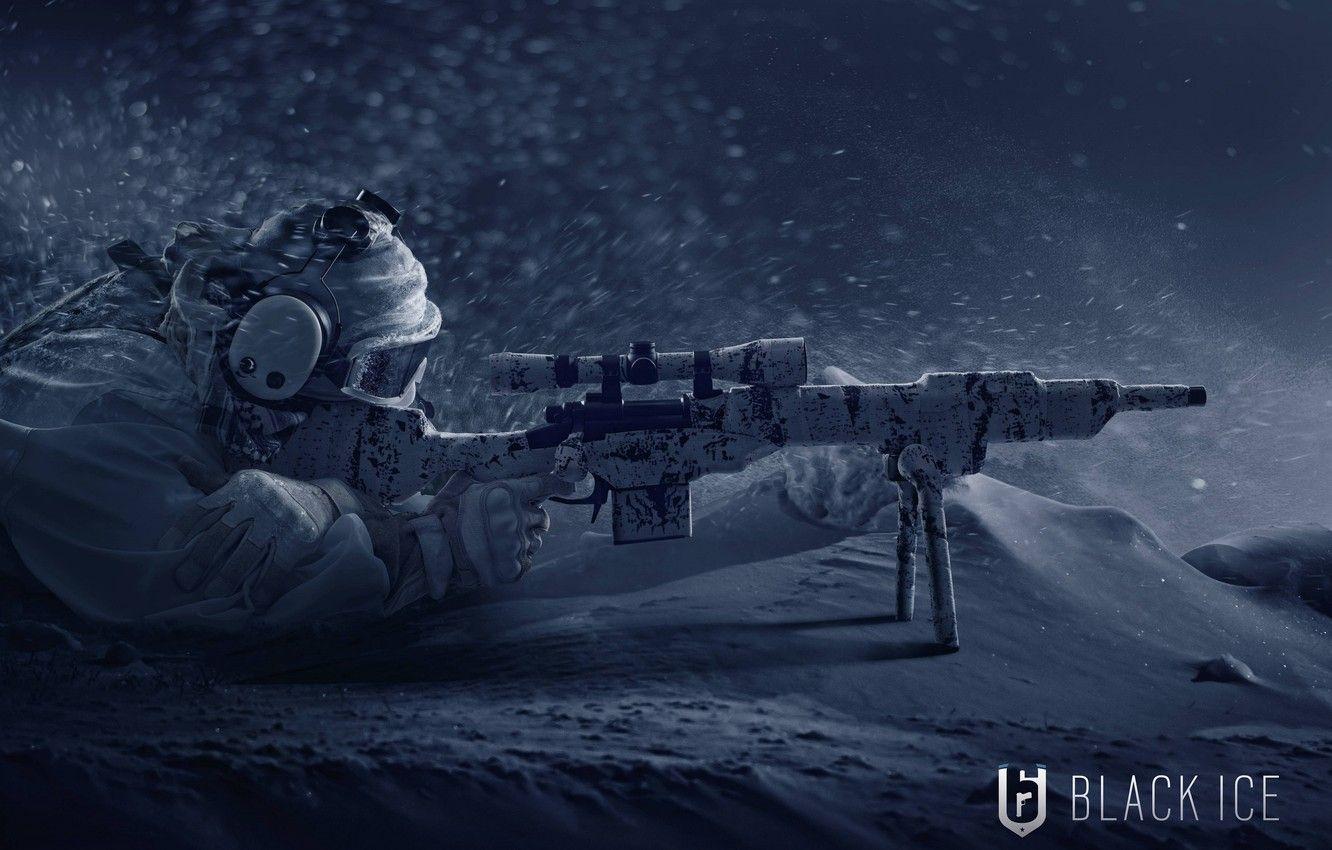 1332x850 Wallpaper winter, weapons, art, soldiers, Tom Clancy`s