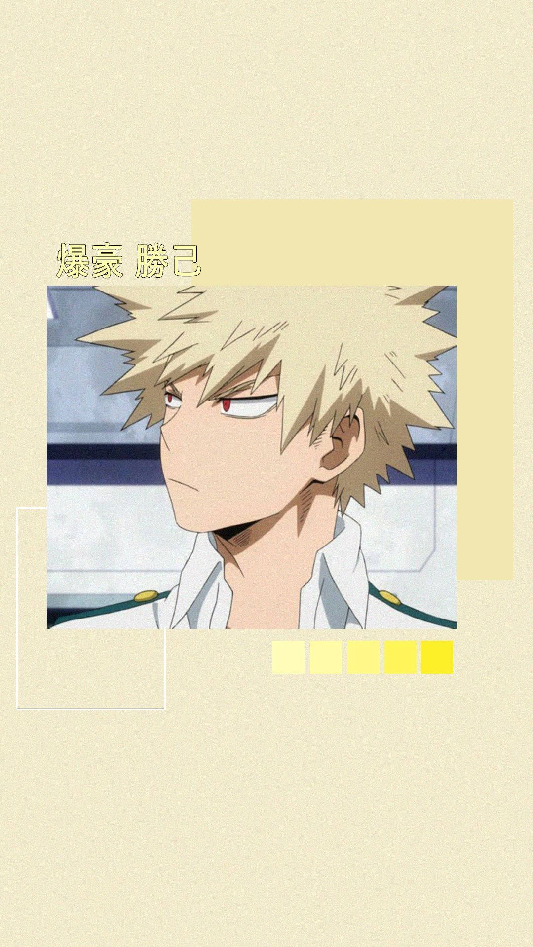 1080x1920 Cute Bakugo Looking Left Wallpaper