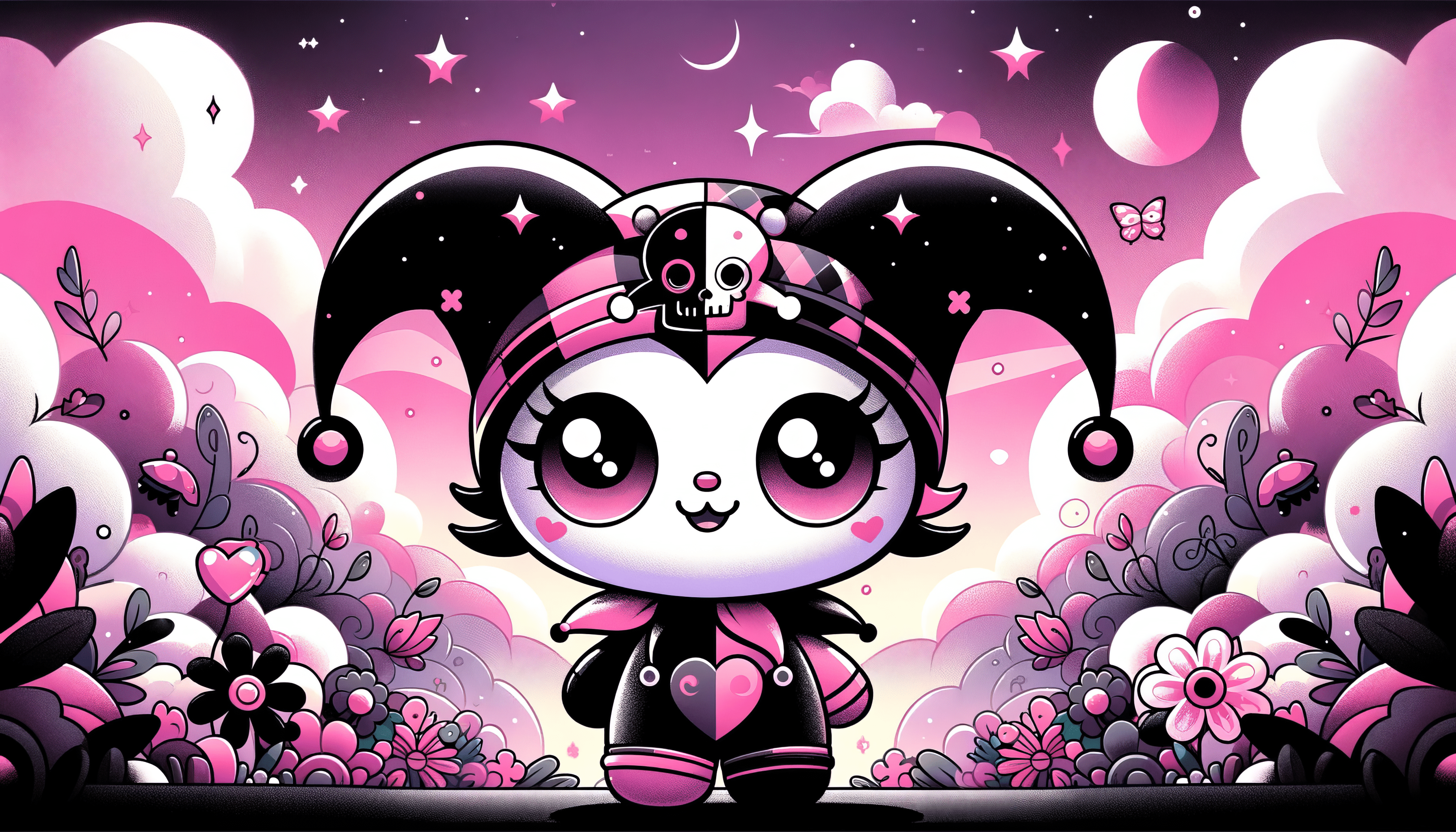 3584x2048 Kuromi (Onegai My Melody) Wallpaper