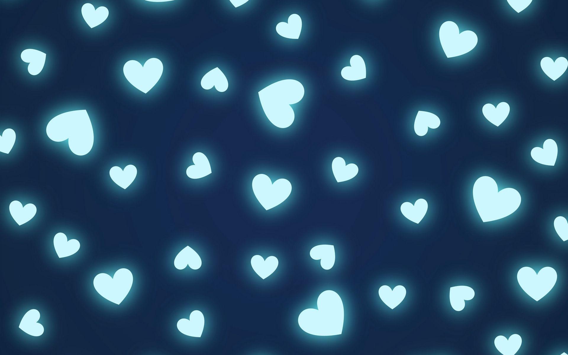 Heart Aesthetic Wallpaper Blue