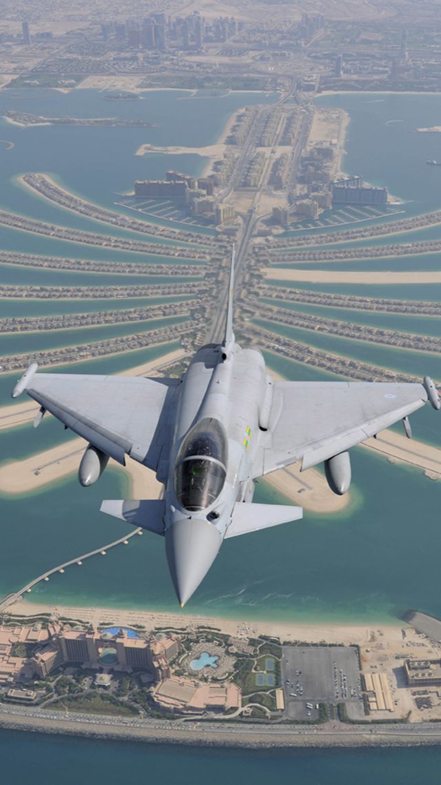 640x1138 Wallpaper Eurofighter Typhoon, attack