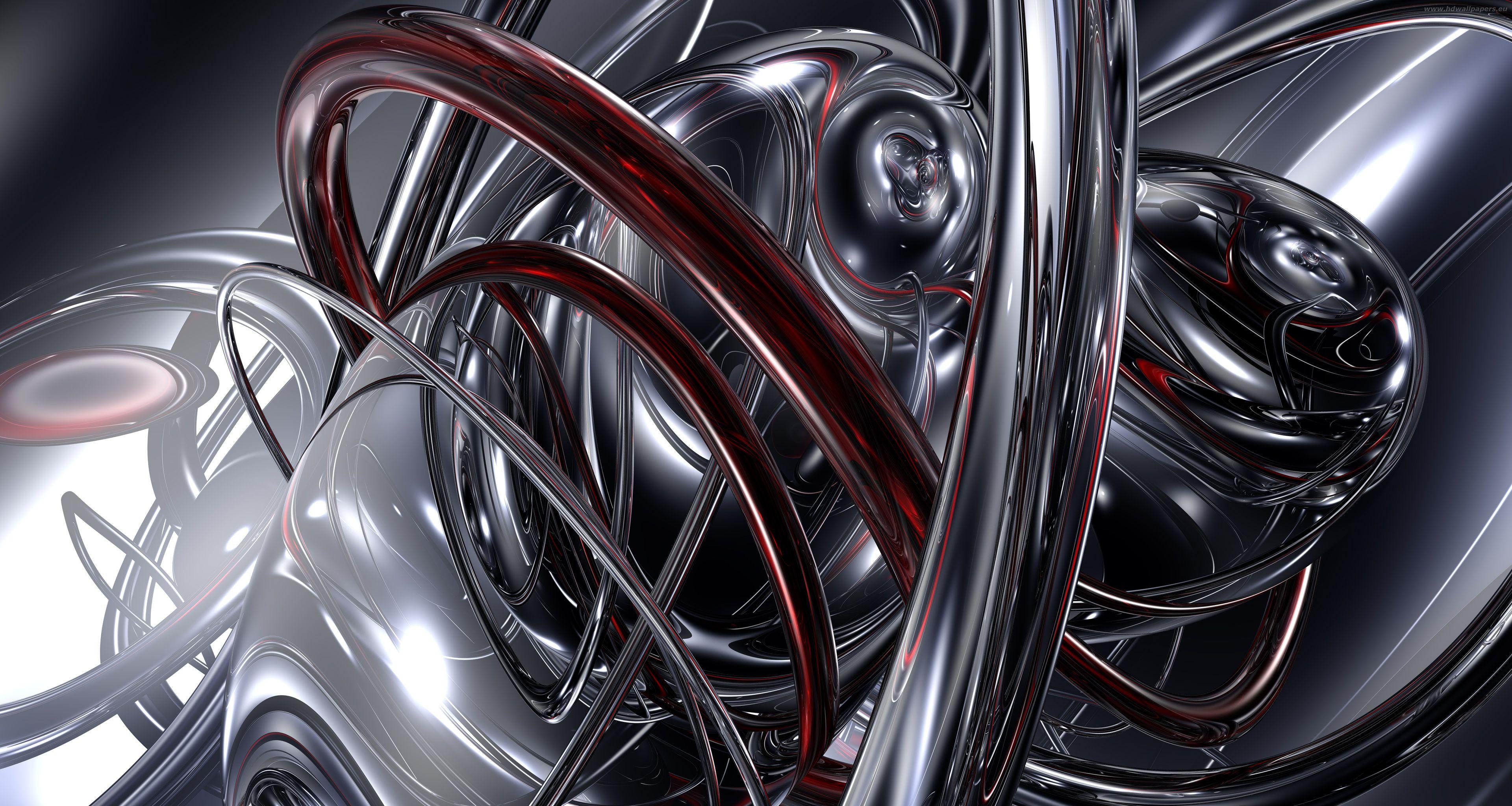 3840x2048 Liquid Metal Ultra HD Wallpaper