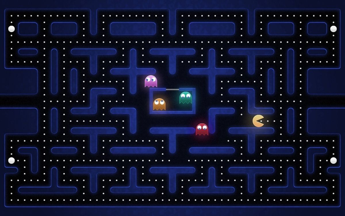 1200x750 Wallpaper Pac Man, Arcade Game