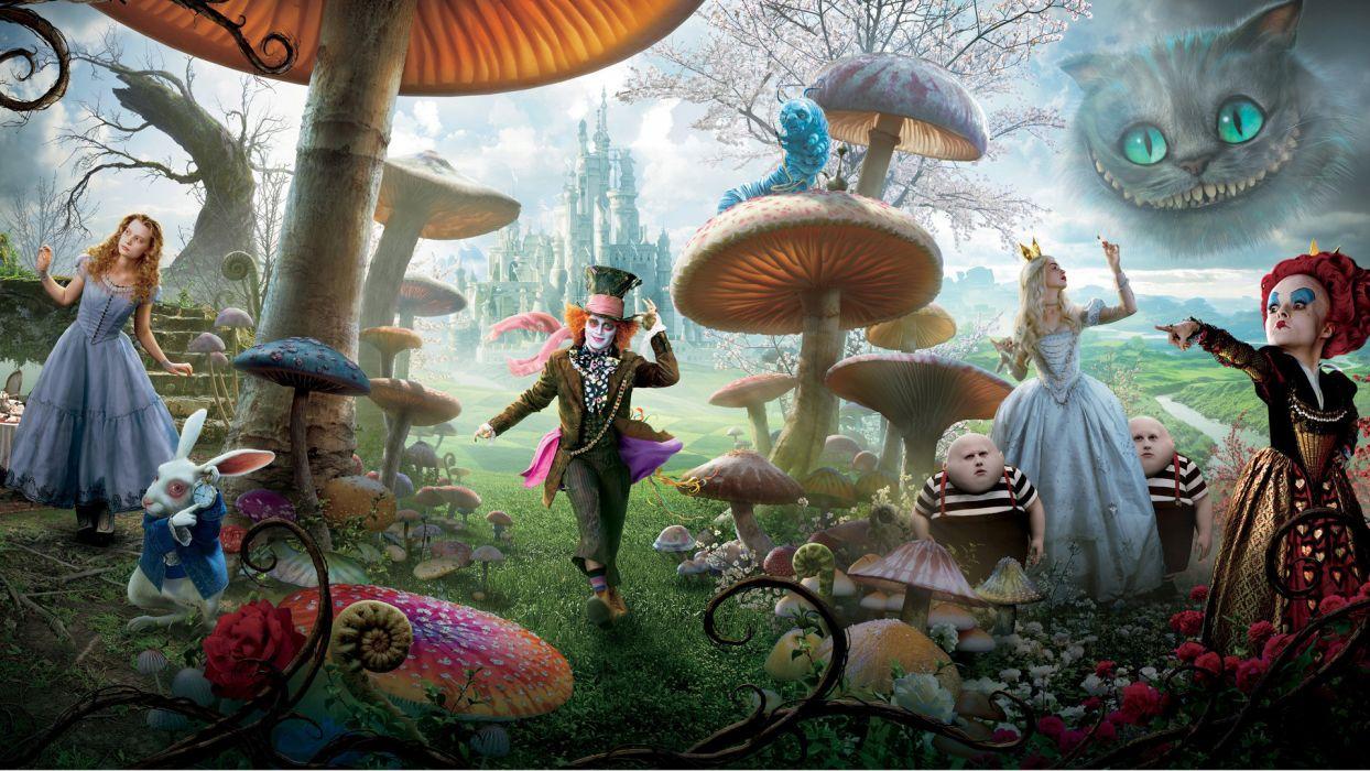 1244x700 ALICE IN WONDERLAND 2010 fairytale fantasy wallpaper