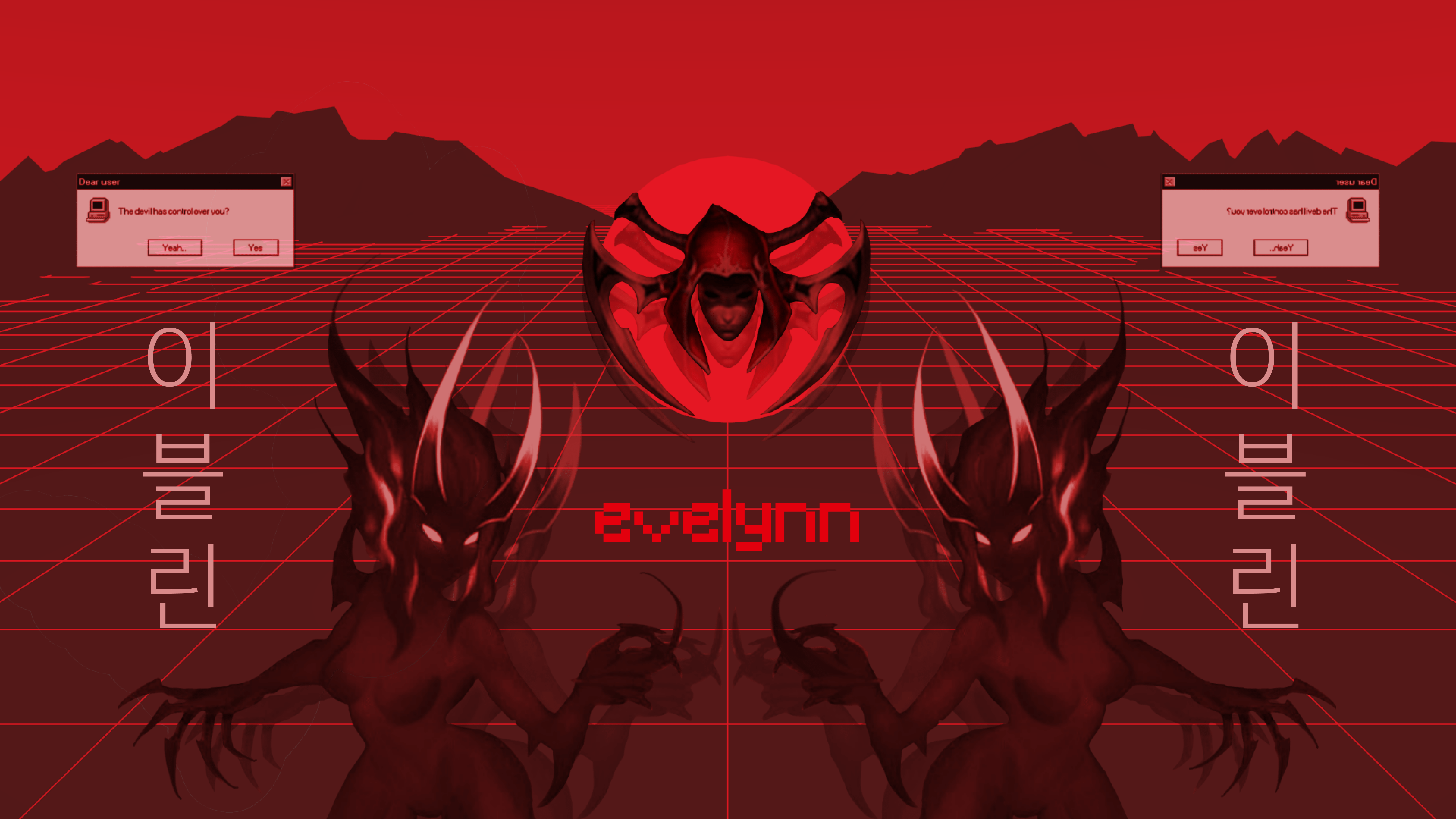 8000x4500 Evelynn Vaporwave Background, Wallpaper