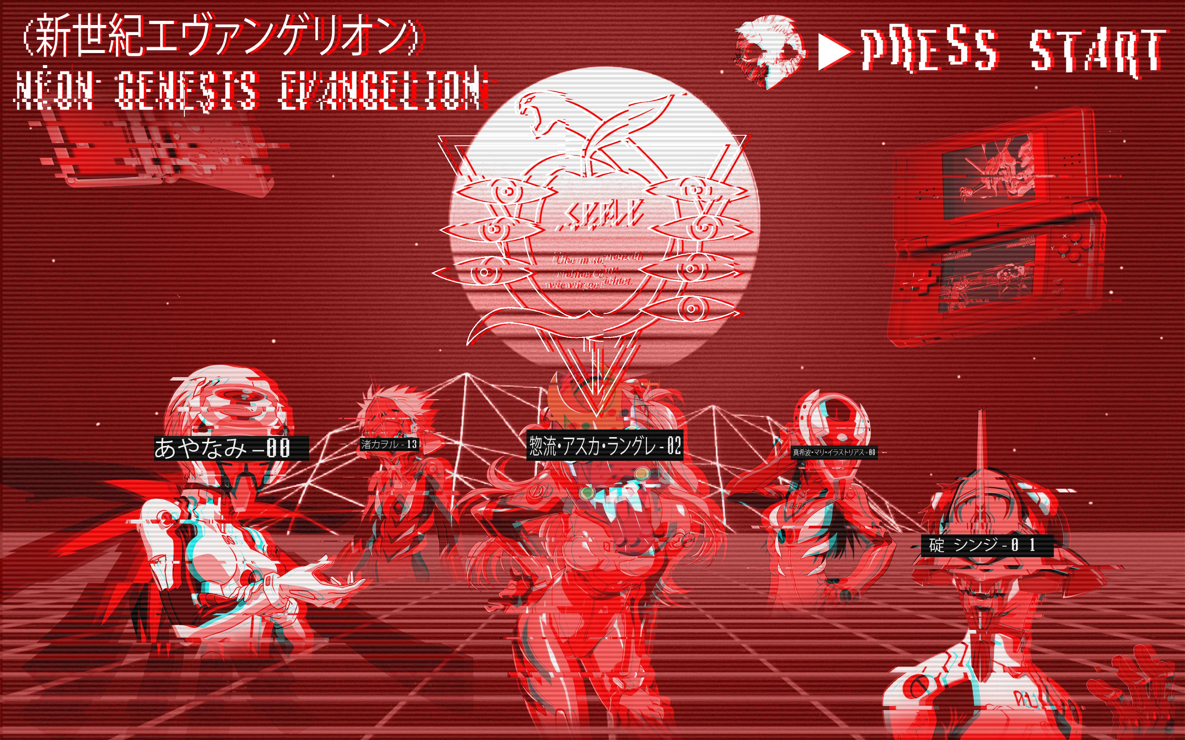 3840x2400 Evangelion Vaporwave Wallpaper