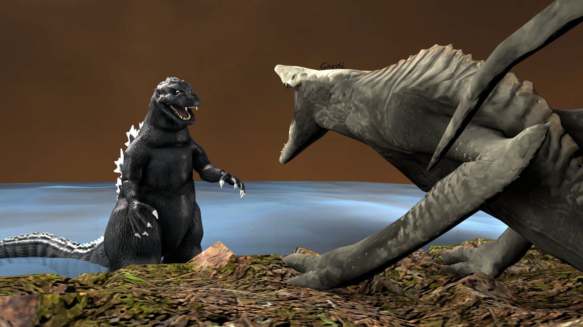 1920x1080 Gojira (1954) vs SkullCrawler Different