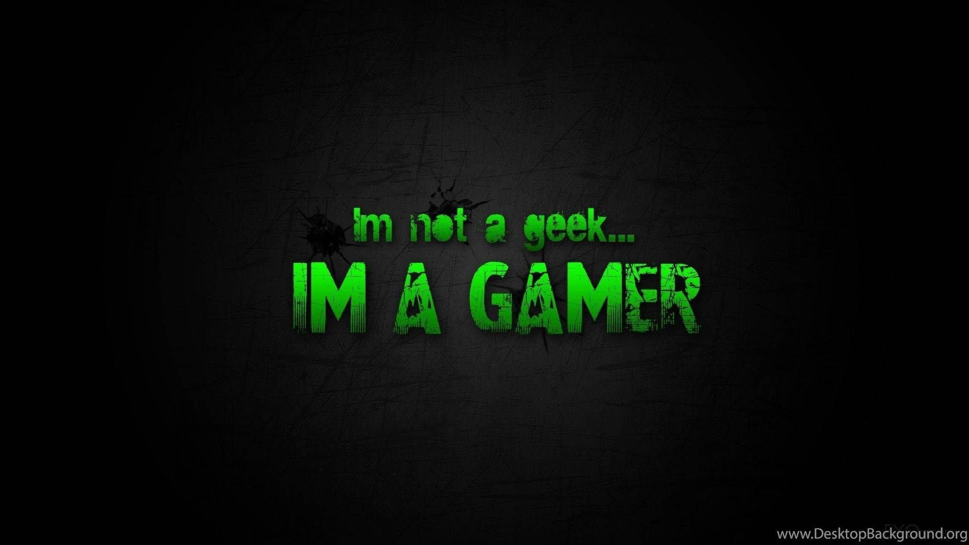 1920x1080 Cool Gaming Green Quote Wallpaper
