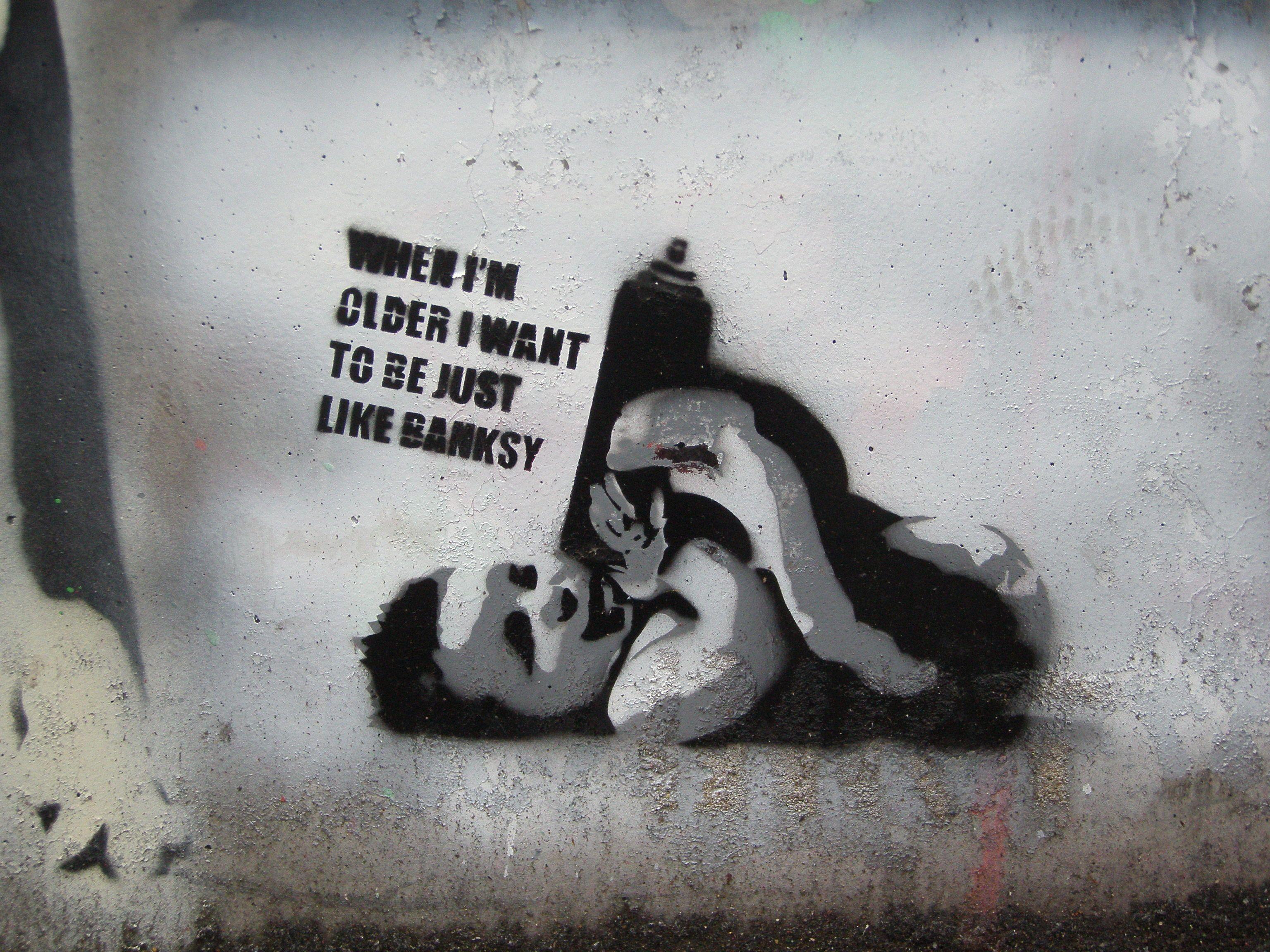 3072x2304 A Graffiti Tribute To Banksy HD Wallpaper. Background Image