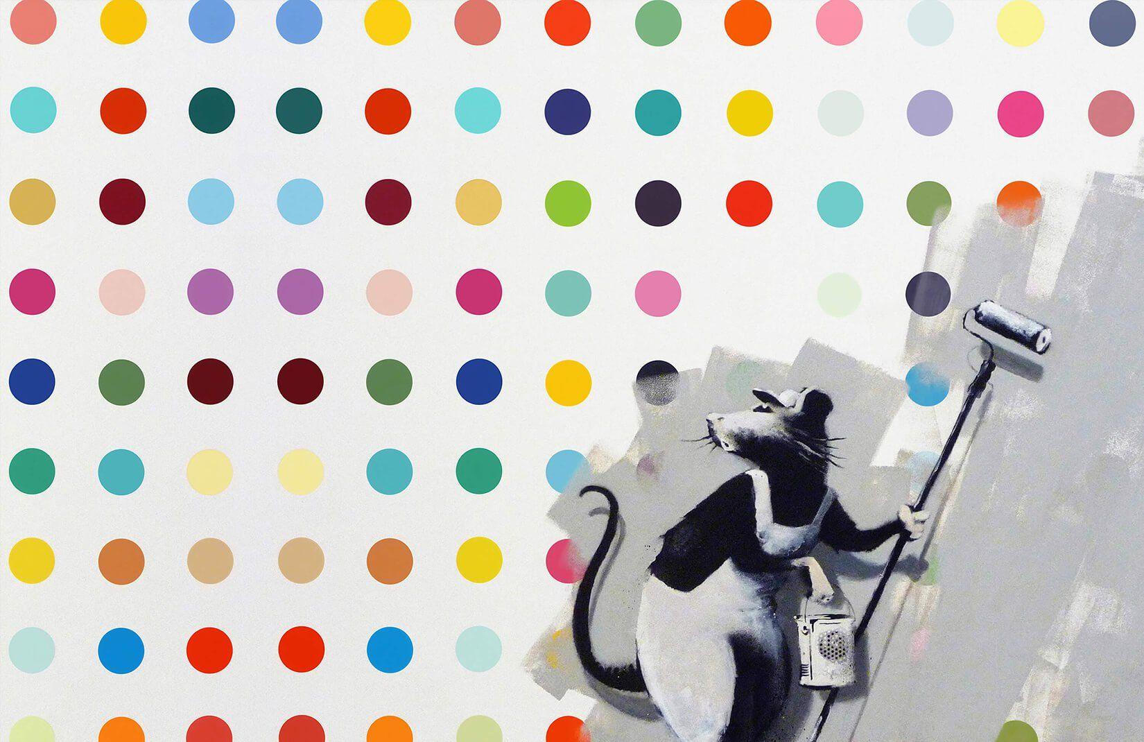1650x1070 Banksy Rat Dots Mural