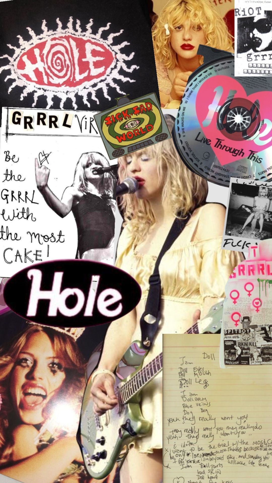 1080x1920 hole #courtneylove #holeband #riotgrrrl