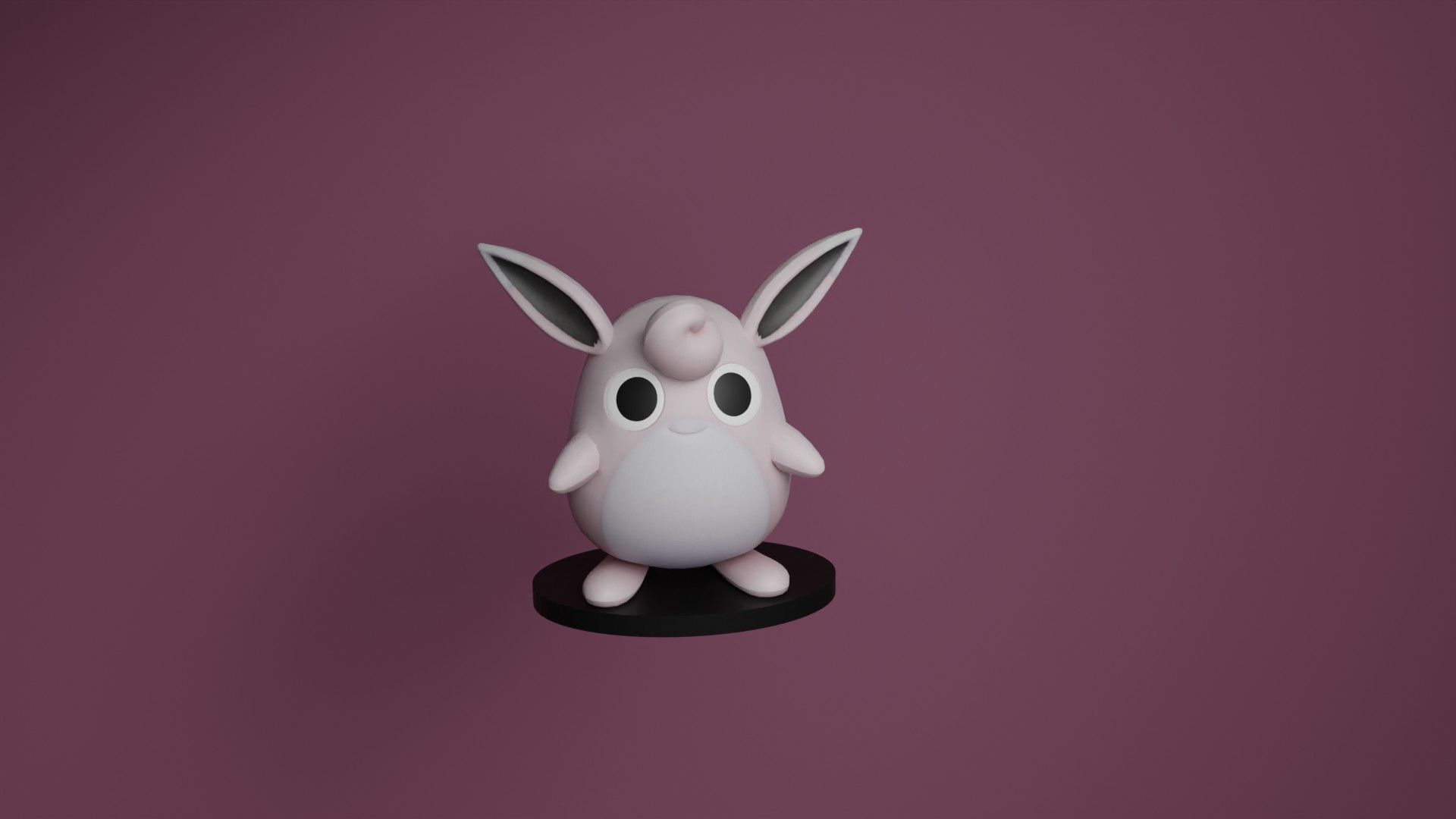1920x1080 STL file POKEMON Wigglytuff・3D printing