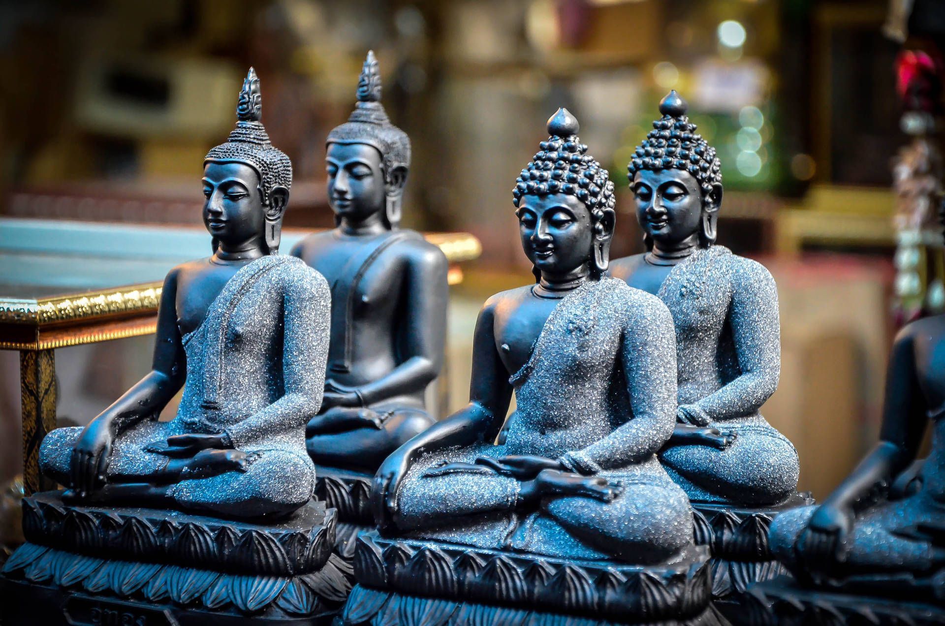 1920x1272 Black Buddha Wallpaper