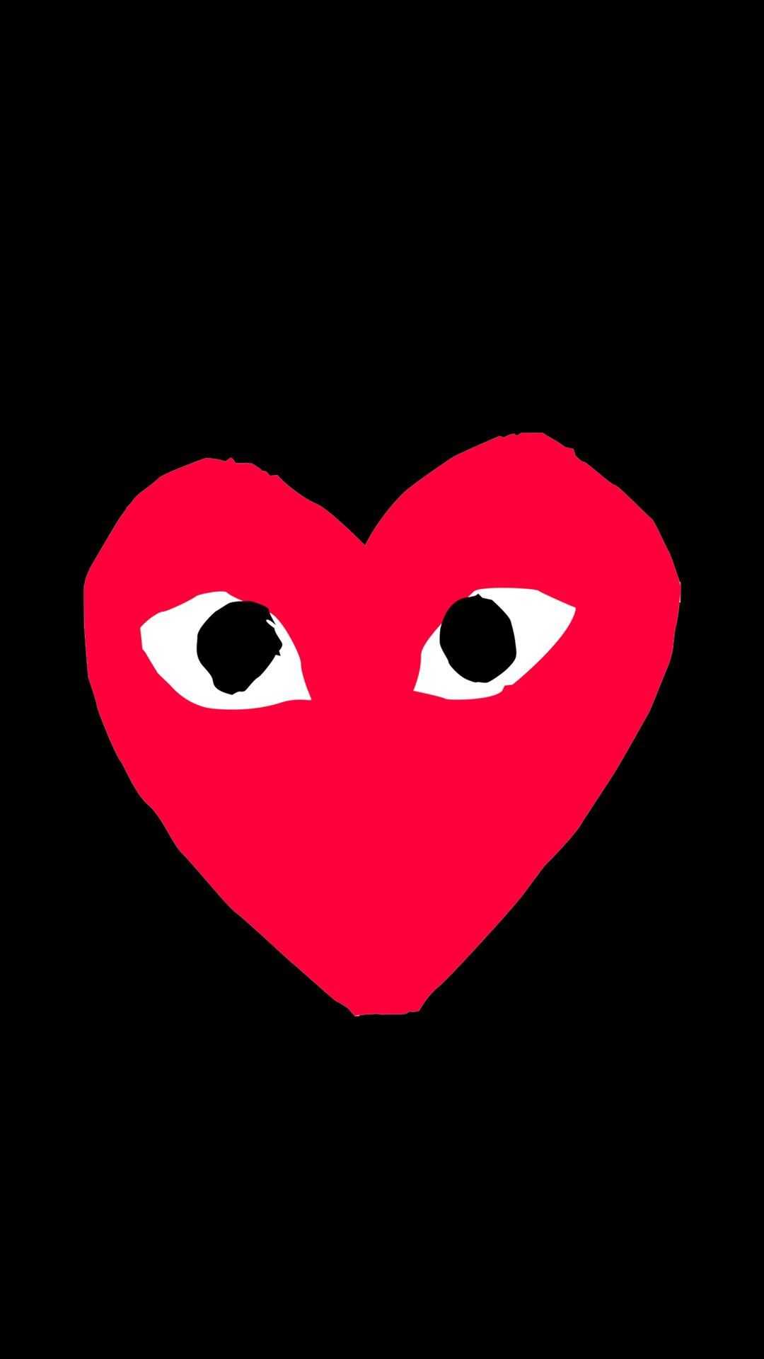 1080x1920 Heart With Eyes Wallpaper