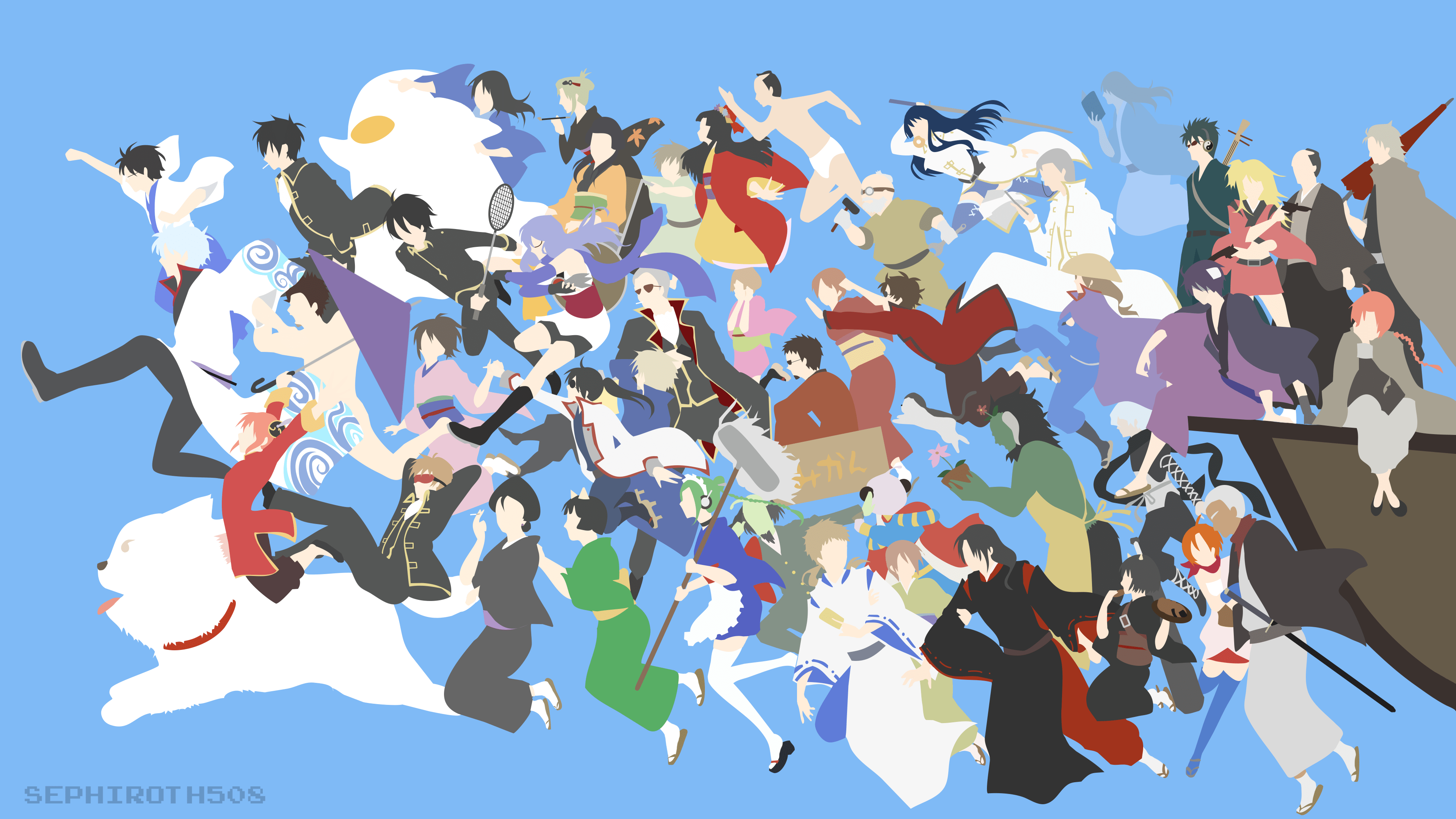 3840x2160 Gintama. Minimalist Wallpaper (4K): Animewallpaper
