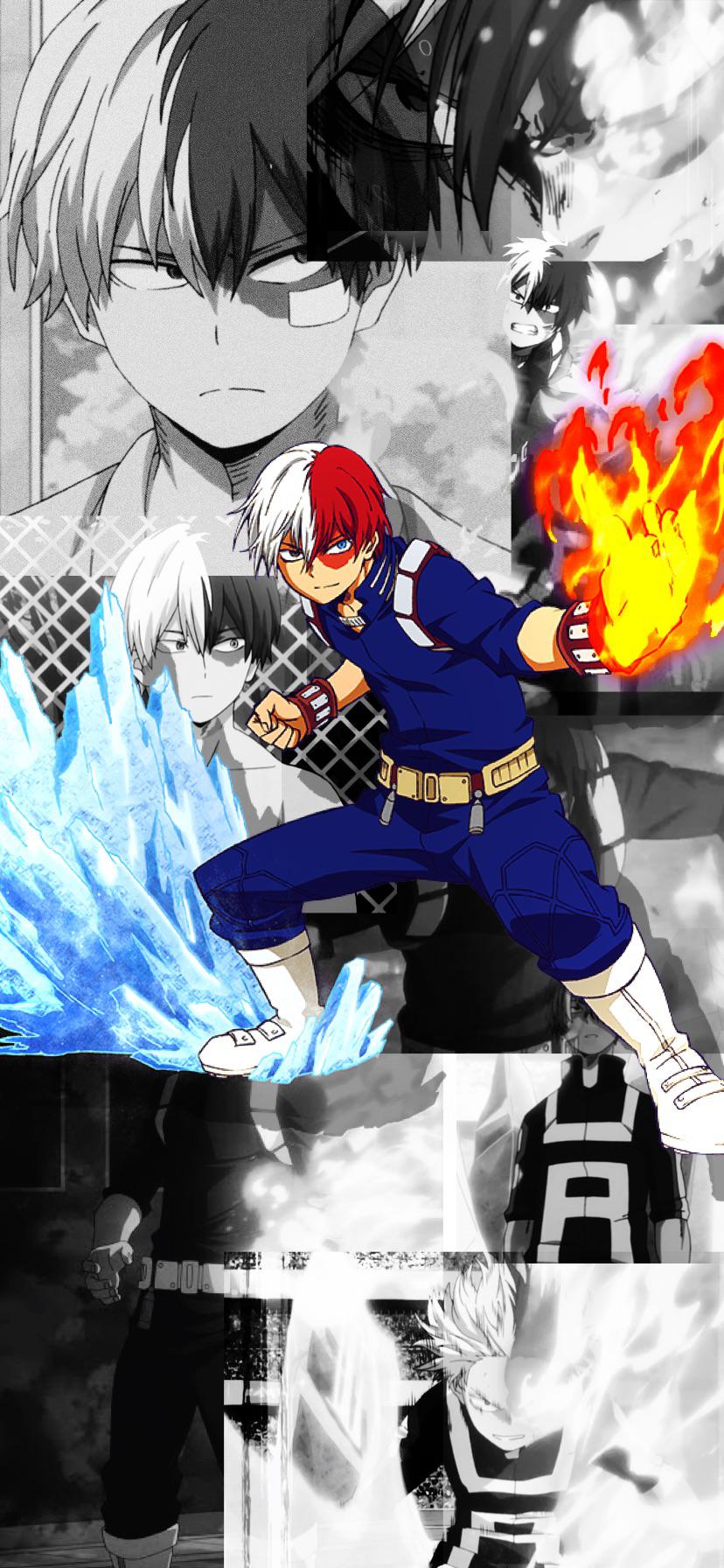 828x1792 Todoroki wallpaper I whipped up. Tell