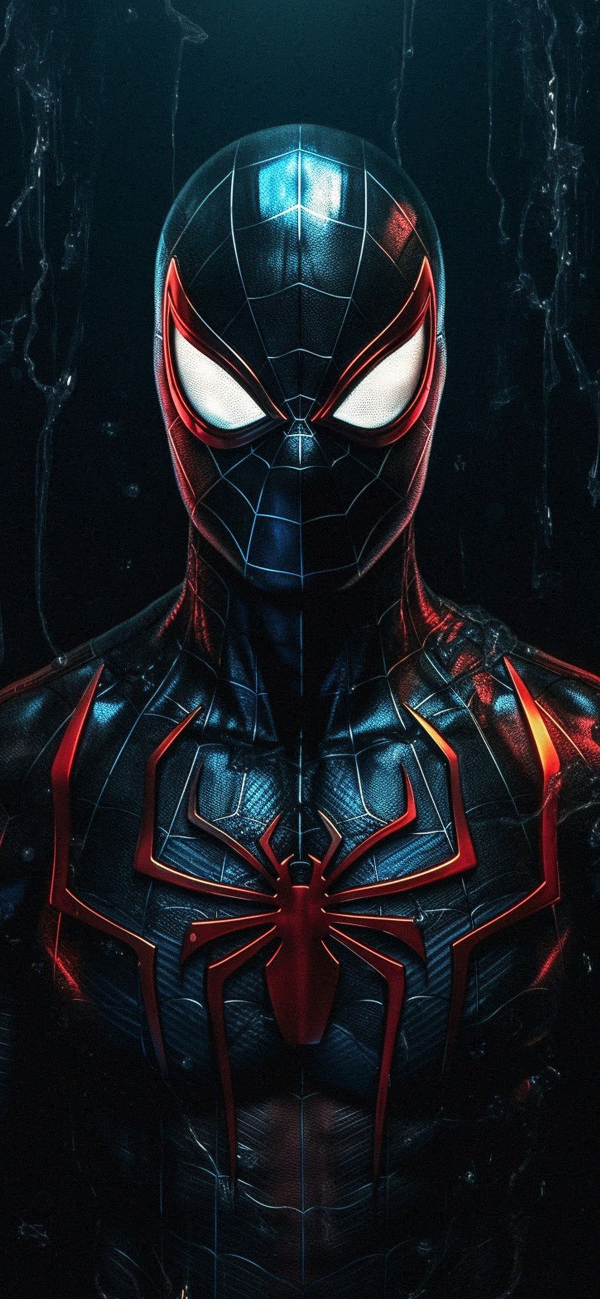 1183x2560 Spider Man Deep Dark Wallpaper