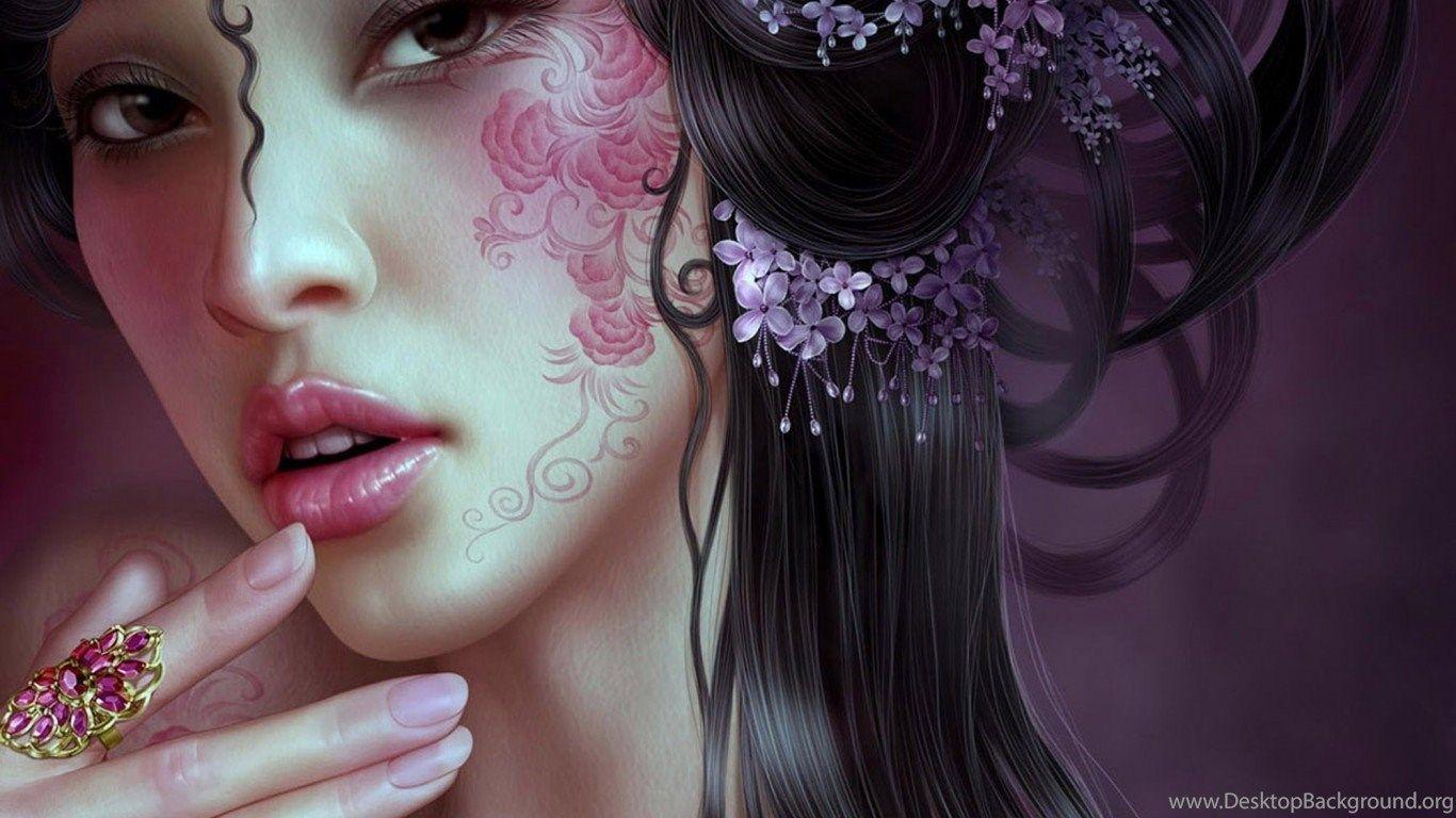 1366x768 Wallpaper Asian Tattoo Geisha Beautiful Girl 1366x768 Desktop
