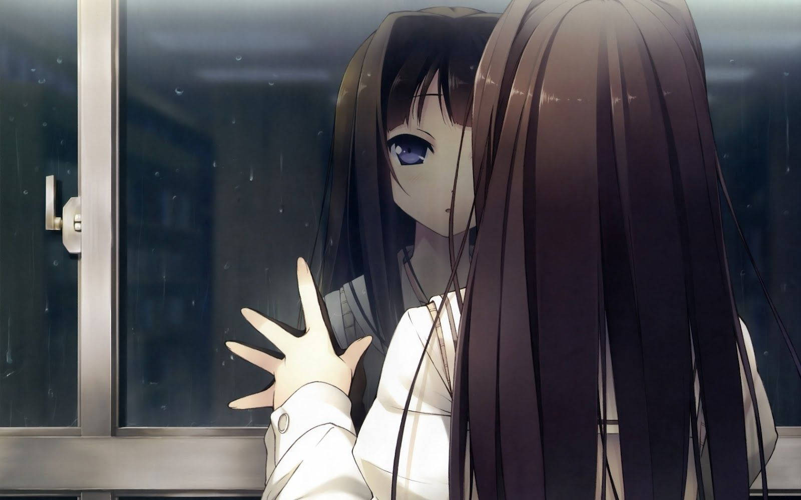 1600x1000 Download Depressed Anime Girl Staring