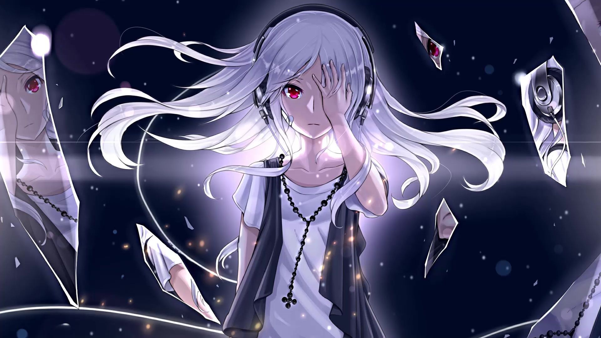 1920x1080 Broken Mirror Anime Girl Live Wallpaper