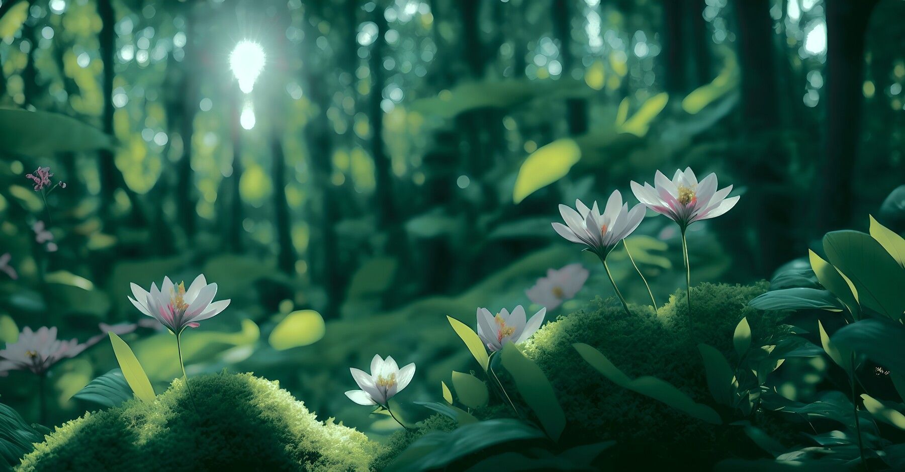 1800x939 Green scenery wallpaper